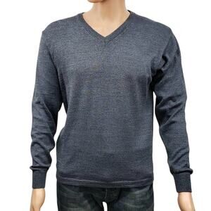 Vintage Henry Grethel Sweater Merino Wool Silk Acrylic Made in Italy V-Neck M